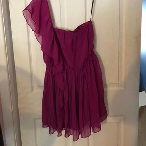 One strap chiffon dress!
